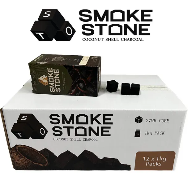 SMOKE STONE Coconut Shell Charcoal - 12-PACK